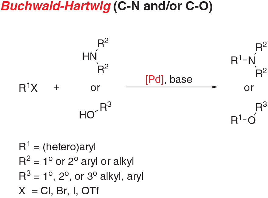 Buchwald-Hartwig Amination Buchwald-Hartwig cross-coupling reaction scheme for C-N or C-O bond formation.
