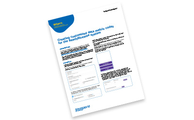 ReadyStream® Data Matrix Generator Tool The self-generated test data matrixes can be integrated into a standard operating test procedure or printed and attached to a product to be tested.