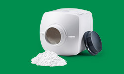 Thin layer chromatography silica gel adsorbent powder in a bottle