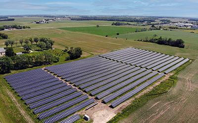 Solar Farm An aerial view of a solar farm