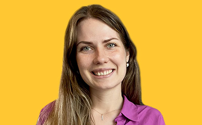 Oliwia Marjchrzak Oliwia Marjchrzak headshot on a vibrant yellow background