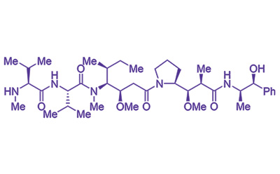 MMAE(澳瑞他汀有效载荷) MMAE 的化学结构 (CAS 474645-27-7)