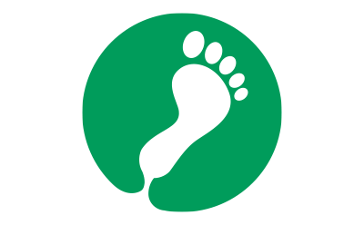Environmental Accounting Green footprint icon