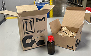 Smaller shipping box with reduced air space and packaging materials, part of Milwaukee's Packaging for Smalls project Smaller shipping box with reduced air space and packaging materials, part of Milwaukee's Packaging for Smalls project
