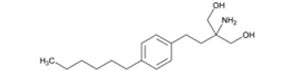 Fingolimod HPLC Assay and Impurity Profiling Methods Following United States Pharmacopeia Monograph Guidelines Using a Purospher STAR C18 Column and UV Detection Structural formula of a molecule featuring a benzene ring connected to a chain of carbon atoms. The chain includes various functional groups: an amine (NH2), two hydroxyl groups (OH), and a methyl group (CH3) at the opposite end of the benzene ring.