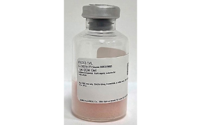 Lyo ECM Gel lyophilized bottle Alt text: A glass bottle of the lyophilized ECM gel halfway filled with the lyophilized product. Lyo ECM Gel lyophilized bottle Alt text: A glass bottle of the lyophilized ECM gel halfway filled with the lyophilized product.