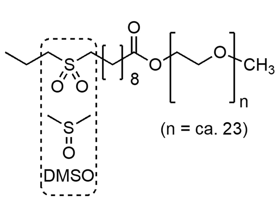 MC-1 Structure The structure of the surfactant MC-1 highlighting its DMSO-like lipophilic core.