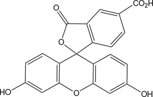 caboxyfluorescein Chemical structure of 5-Carboxyfluorescein