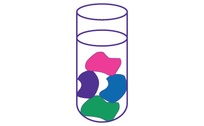 This illustration depicts the initial step of DNA/RNA purification, starting with a biological sample containing the nucleic acids to be extracted. This illustration depicts the initial step of DNA/RNA purification, starting with a biological sample containing the nucleic acids to be extracted.