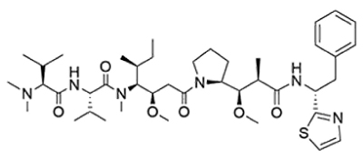 Chemical Structures of Dolastatin 10 Structural formula C42H68N6O6S