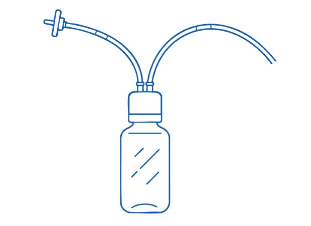 NovaSeptum® Bottle Exemplary bottle and tubing without connectors for NovaSeptum® GO or SURe sampling systems