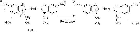 Horseradish Peroxidase (HRP) Enzymes ABTS schema
