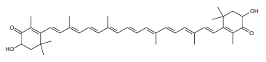 Structure of astaxanthin Structure of astaxanthin