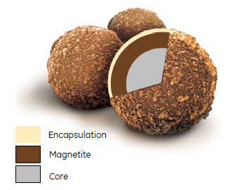 Sera-Mag Magnetic Particles feature a single layer of magnetite Sera-Mag Magnetic Particles feature a single layer of magnetite