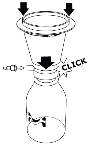 Assemble Millicup™-FLEX filtration unit Assemble Millicup™-FLEX filtration unit