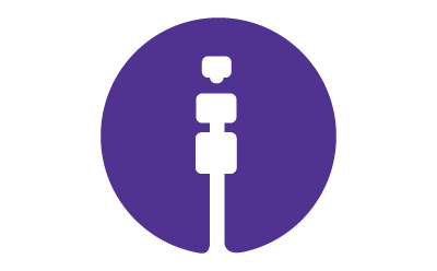 A white syringe on a purple circular background, indicating medical or health-related applications. A white syringe on a purple circular background, indicating medical or health-related applications.