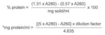Protein Determination Warburg-Christian Method calculations Warburg-Christian法计算测定蛋白质