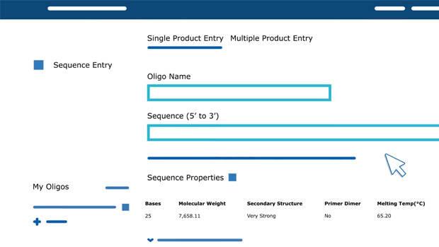 Online Oligo Ordering Online Oligo Ordering