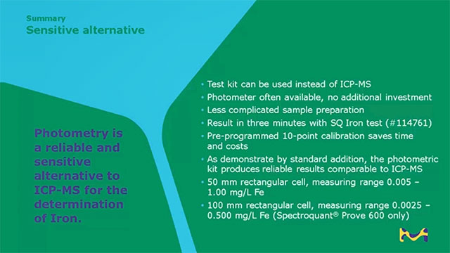 <p>饮用水监测与水中铁元素的超灵敏测定</p> Drinking Water Monitoring and Ultra-Sensitive Measurement of Iron in Water