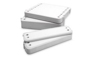 Picture of Pellicon® 3 cassettes featuring 88 cm2, 0.11 m2, 0.57 m2, and 1.14 m2 sizes