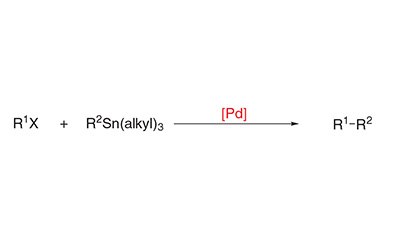 Stille cross-coupling reaction scheme for C-C bond formation