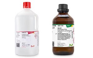 Bottles of chemicals.