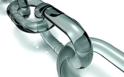 Plastic chain made from specialty polymer called thermoset used in high structural strength applications.