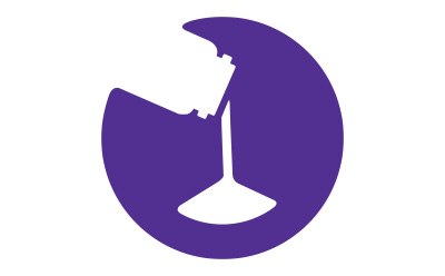 Icon of Redi-Dri™ salts pouring out of a bottle on a purple background.