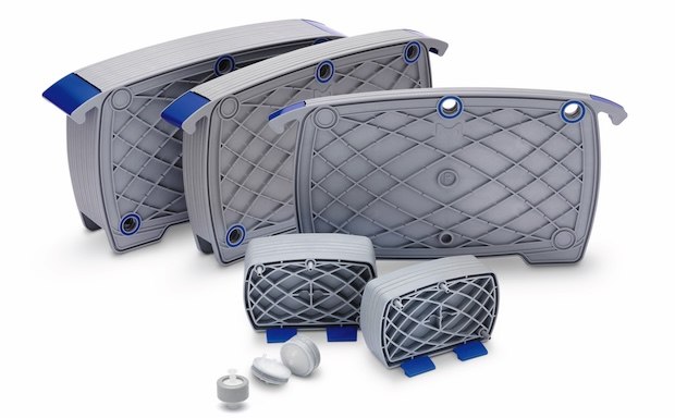 A collection of clarification depth filters and pretreatment solutions, varying in size and equipped with blue handles, designed for efficient filtration processes. Displayed against a sterile white background, these filters are essential for the purification stages in biopharmaceutical manufacturing, ensuring high-quality end products.