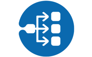 Icon with 3 arrows pointing in different direction for customizability