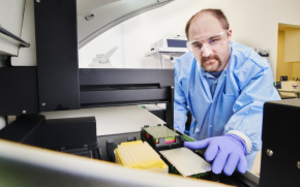 Rapid Molecular Detection Scientist using advanced molecular methods to conduct biosafety testing