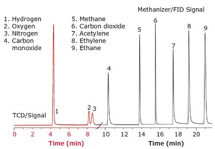 Separation of permanent gases and light hydrocarbons with a Carboxen® 1010 PLOT column