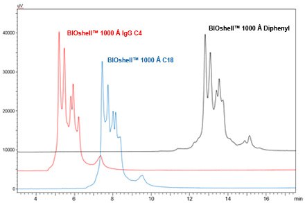 High resolution U/HPLC separation of IgG2 mAbs.