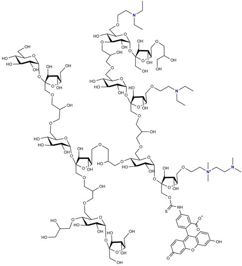 FITC-DEAE-Polysucrose Structure FITC-DEAE-Polysucrose Structure