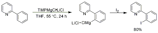 Metalation of 2-Phenyl Pyridine with TMPMgCl•LiCl and Subsequent Functionalization Metalation of 2-Phenyl Pyridine with TMPMgCl•LiCl and Subsequent Functionalization