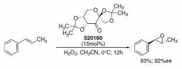 Enantioselective epoxidation of trans alkenes using Shi organocatalyst (<a href="/product/aldrich/520160">520160</a>). Enantioselective epoxidation of trans alkenes using Shi organocatalyst