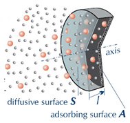 Diffusive surface and absorbing surface