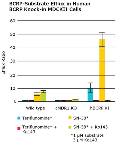 Efflux ratio (ER) of BCRP substrates Teriflunomide Efflux ratio (ER) of BCRP substrates Teriflunomide
