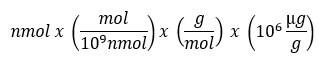 nmol to ug formula nmol to ug formula