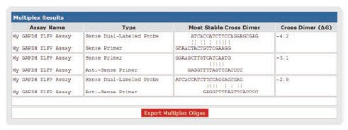 Predicting Oligo Interactions in Multiplex Reactions