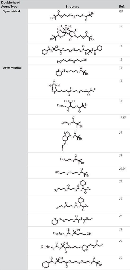 Summary of double-head agents with various structures. double head agents