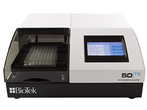 Image of the BioTek® 50™ Magnetic 96-Well Strip Washer (Cat. No. 40-301) which offers programmable washing and an optimized magnet for flat-bottom magnetic assay plates.