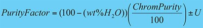 purity factor calculation