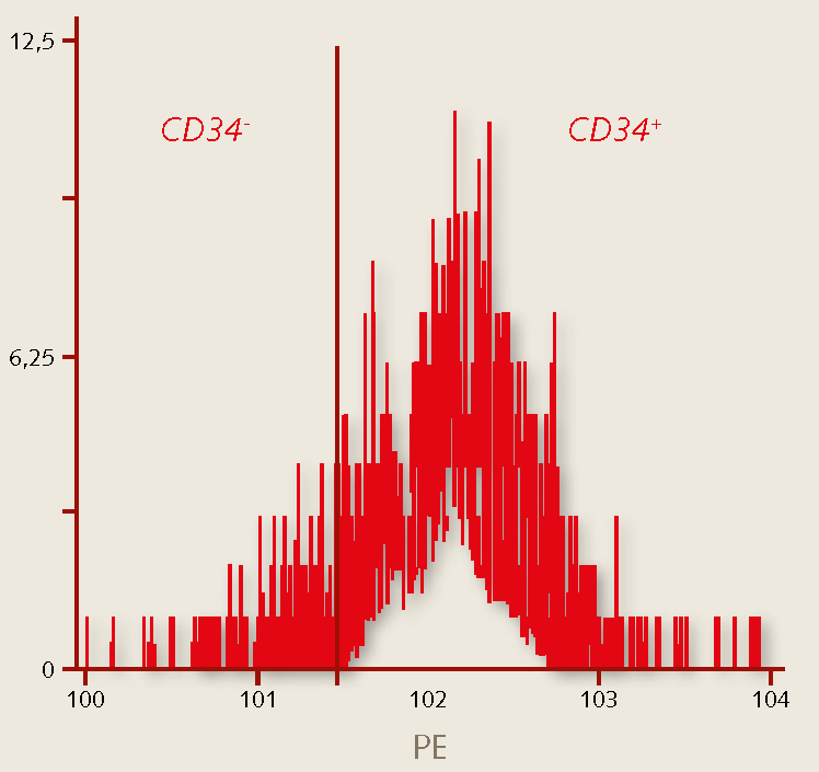 Characterization of human hematopoietic stem cells - CD34 Characterization of human hematopoietic stem cells - CD34
