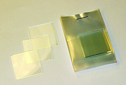 Indium tin oxide coated glass slide, square surface resistivity 30-60 Ω/sq, slide