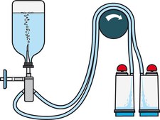 Steritest® NEO Device For liquids in large vials., Blue base canister with a vented double needle for large glass containers with septa., pkg of 10 blisters in 2 bags of 5 blisters per box, Double packed