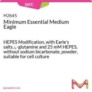 Minimum Essential Medium Eagle HEPES Modification, with Earle′s salts, L-glutamine and 25 mM HEPES, without sodium bicarbonate, powder, suitable for cell culture