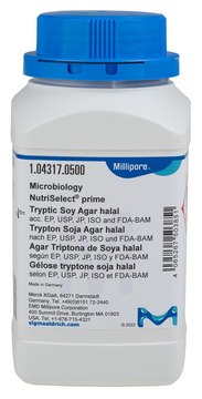 Tryptic Soy Agar - Dehydrated Culture Media NutriSelect® Prime, EP, USP, JP, ISO, FDA BAM, powder, Suitable for use in Halal and Kosher certified processes