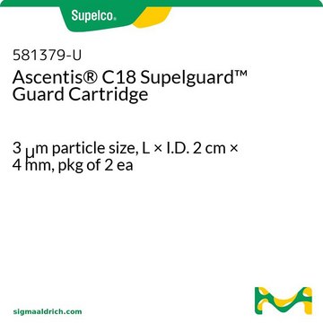 Ascentis® C18 Supelguard Guard Cartridge 3 μm particle size, L × I.D. 2 cm × 4 mm, pkg of 2 ea