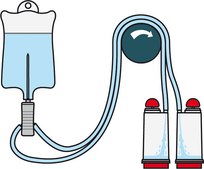 Steritest® NEO Device For liquids in ampoules and collapsible bags., Red base canister with single needle for easy access., pkg of 10 blisters in 2 bags of 5 blisters per box, Double packed